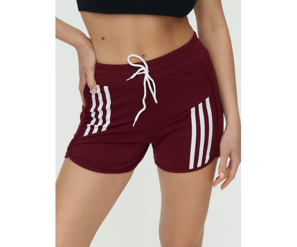 Спортивные шорты женские бордового цвета 3006Bo