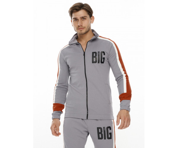 Спортивный костюм трикотажный серого цвета 9156Sr