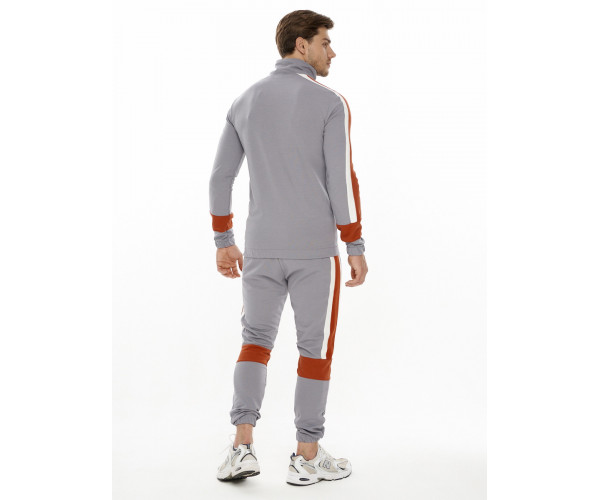 Спортивный костюм трикотажный серого цвета 9156Sr