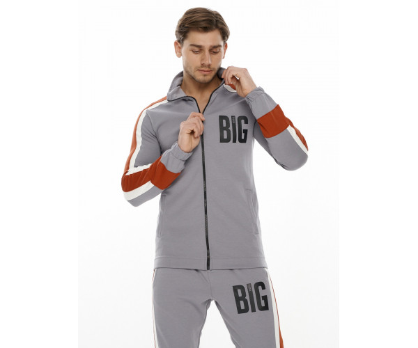 Спортивный костюм трикотажный серого цвета 9156Sr