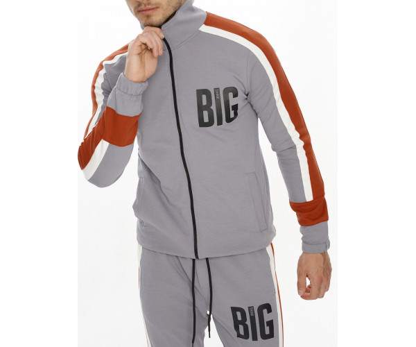 Спортивный костюм трикотажный серого цвета 9156Sr