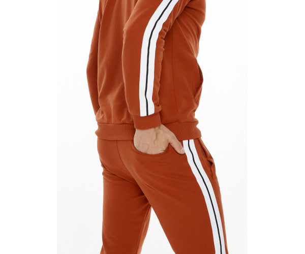 Спортивный костюм трикотажный оранжевого цвета 9153O
