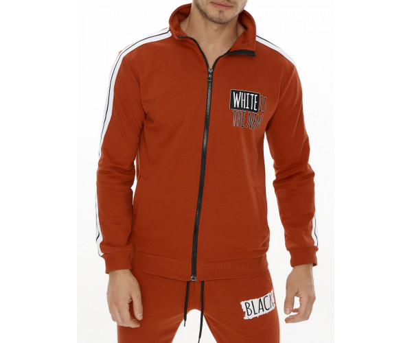 Спортивный костюм трикотажный оранжевого цвета 9153O