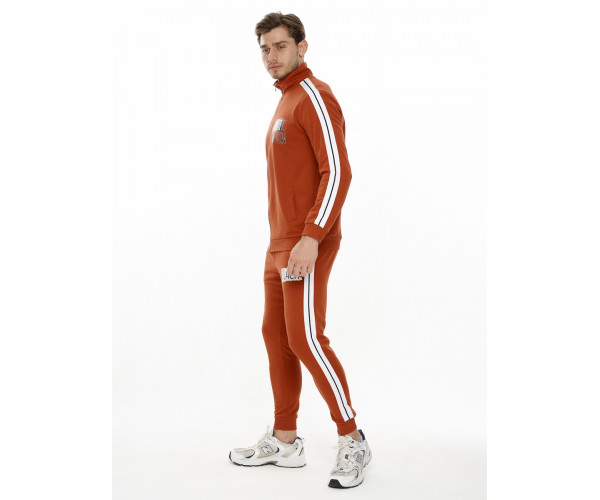 Спортивный костюм трикотажный оранжевого цвета 9153O