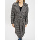 Пальто демисезонное черно-белого цвета 42123ChB