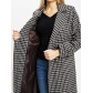 Пальто демисезонное черно-белого цвета 42123ChB