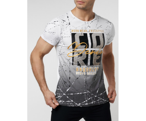 Подростковая футболка белого цвета 220145Bl