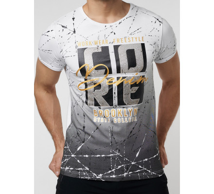 Подростковая футболка белого цвета 220145Bl