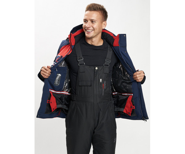 Горнолыжный костюм мужской красного цвета 077012Kr