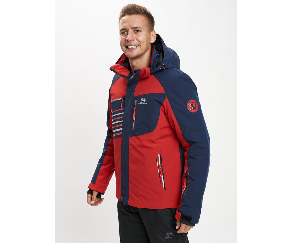 Горнолыжный костюм мужской красного цвета 077012Kr