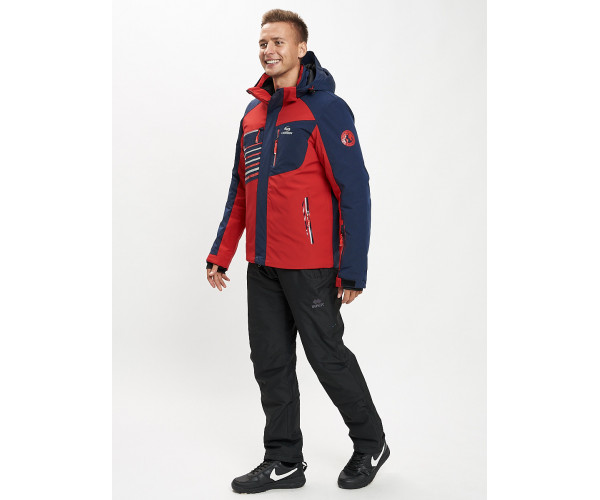 Горнолыжный костюм мужской красного цвета 077012Kr