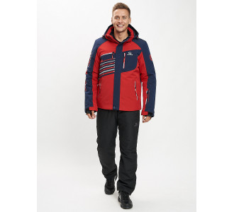 Горнолыжный костюм мужской красного цвета 077012Kr