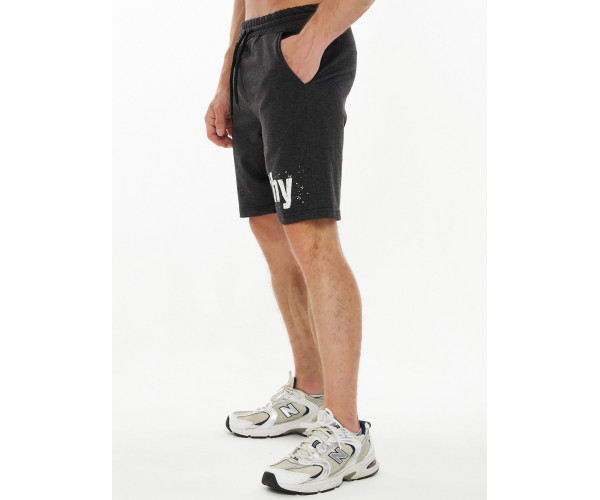 Шорты трикотажные мужские темно-серого цвета 221108TC