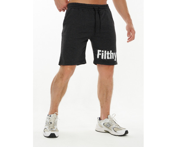 Шорты трикотажные мужские темно-серого цвета 221108TC