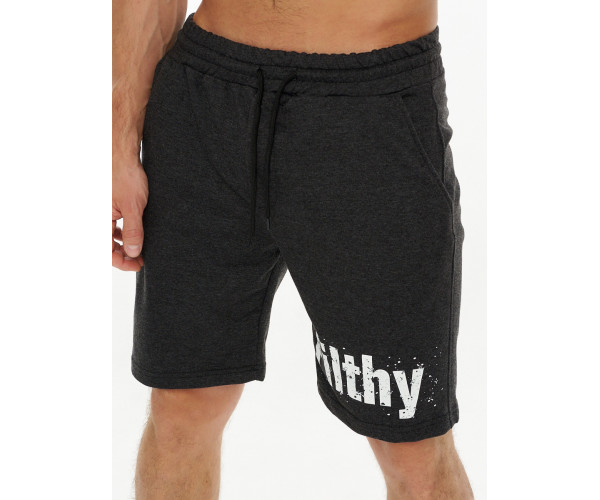 Шорты трикотажные мужские темно-серого цвета 221108TC