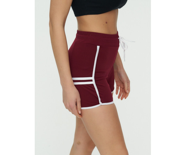 Спортивные шорты женские бордового цвета 3010Bo