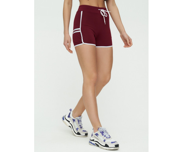 Спортивные шорты женские бордового цвета 3010Bo