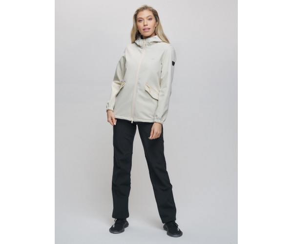 Костюм женский  бежевого цвета 020014B