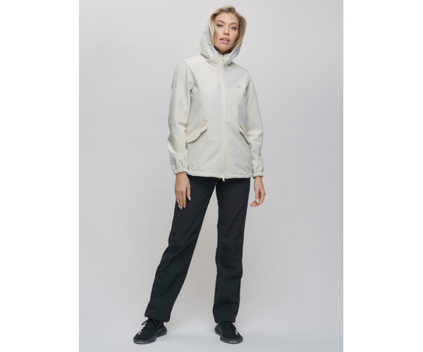 Костюм женский  бежевого цвета 020014B