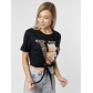 Топ футболка женская черного цвета 06022Ch