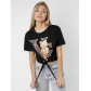 Топ футболка женская черного цвета 06022Ch