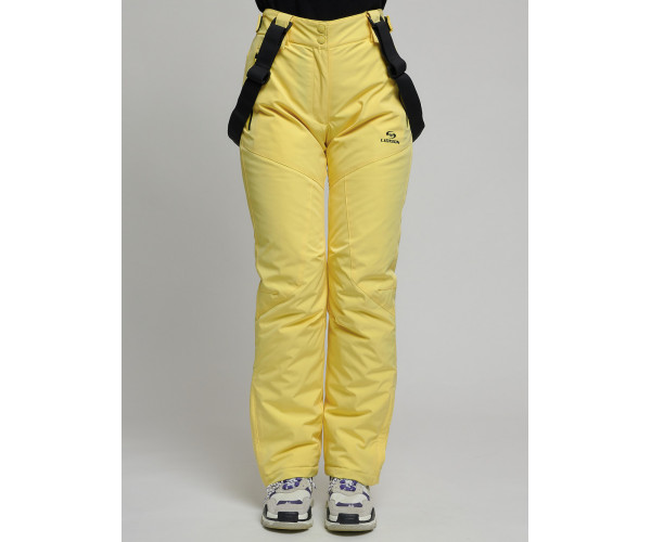 Горнолыжный костюм женский желтого цвета 77039J