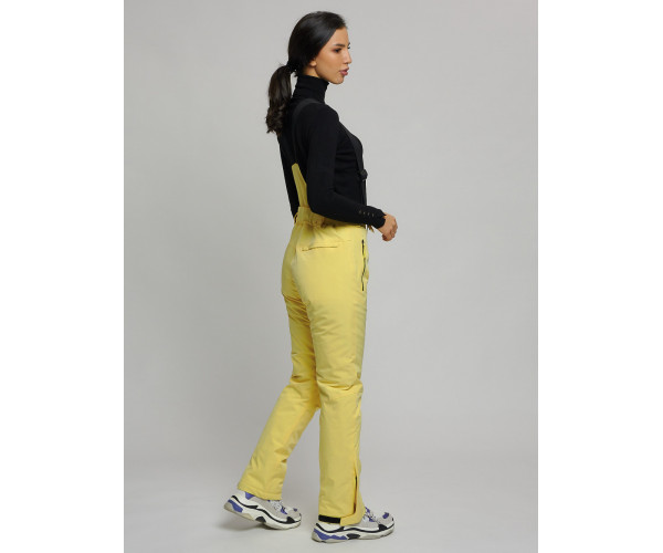 Горнолыжный костюм женский желтого цвета 77039J