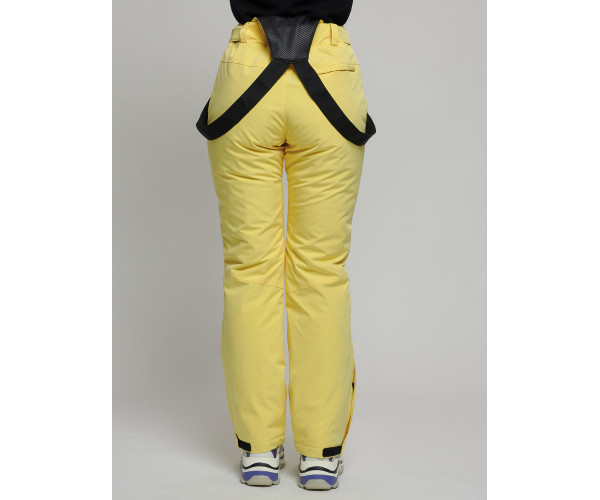 Горнолыжный костюм женский желтого цвета 77039J