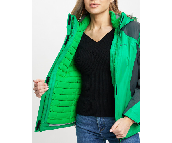 Куртка демисезонная 3 в 1 серого цвета 33213Sr