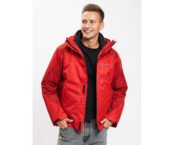 Куртка демисезонная 3 в 1красного цвета 93213Kr