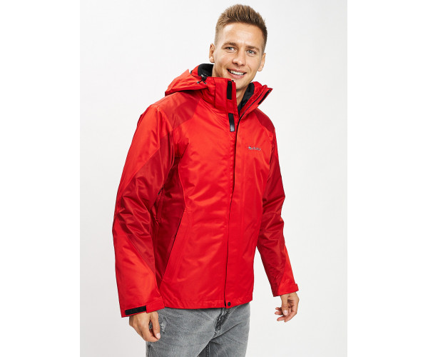 Куртка демисезонная 3 в 1красного цвета 93213Kr