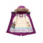 Парка зимняя Valianly для девочки фиолетового цвета 9036F