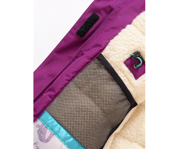 Парка зимняя Valianly для девочки фиолетового цвета 9036F