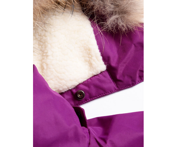 Парка зимняя Valianly для девочки фиолетового цвета 9036F
