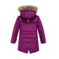 Парка зимняя Valianly для девочки фиолетового цвета 9036F