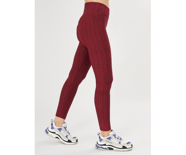 Леггинсы женские бордового цвета 1165Bo