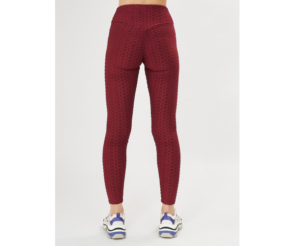 Леггинсы женские бордового цвета 1165Bo
