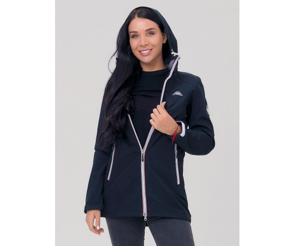 Парка женская  черного цвета 2029Ch