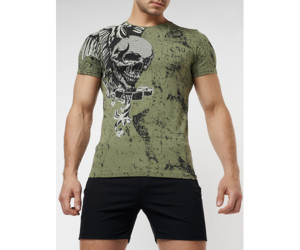 Подростковая футболка хаки цвета 220035Kh