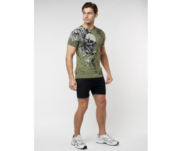 Подростковая футболка хаки цвета 220035Kh