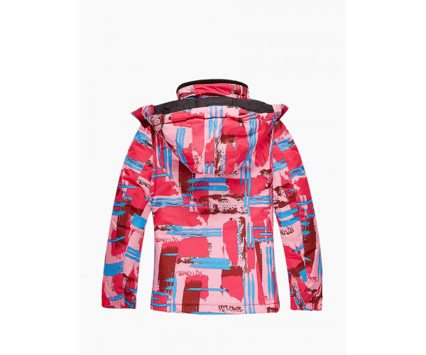 Подростковый для девочки зимний костюм горнолыжный розового цвета 01774R