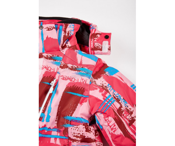 Подростковый для девочки зимний костюм горнолыжный розового цвета 01774R