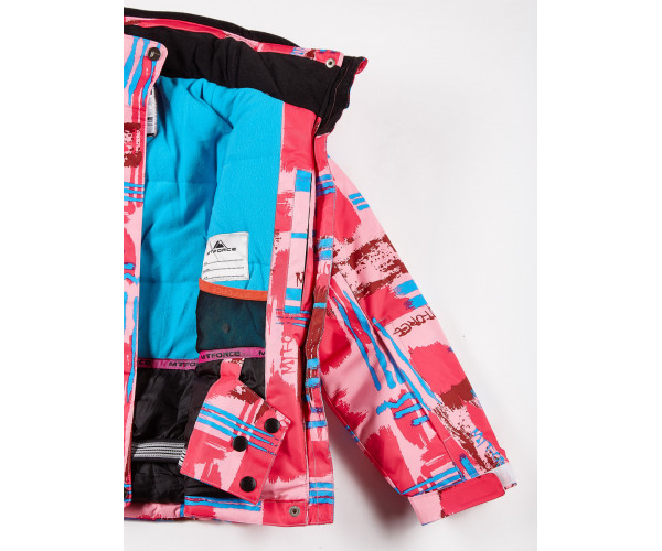 Подростковый для девочки зимний костюм горнолыжный розового цвета 01774R