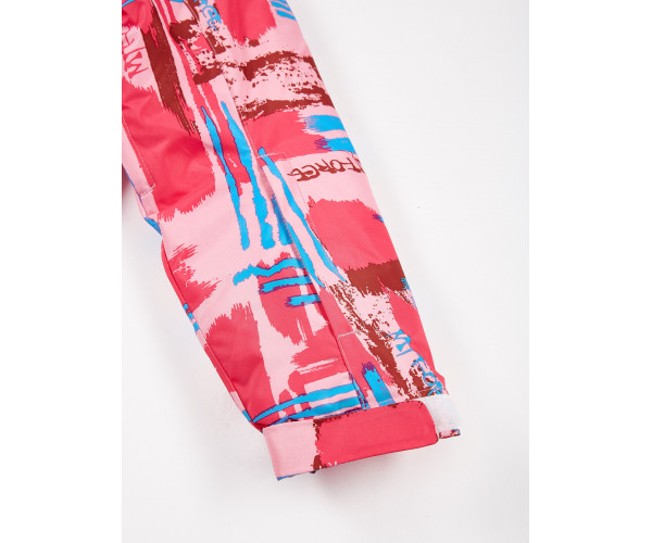 Подростковый для девочки зимний костюм горнолыжный розового цвета 01774R