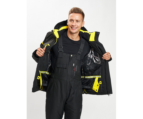 Горнолыжная куртка мужская черного цвета 77014Ch
