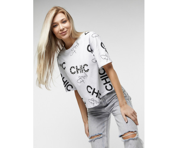 Топ футболка женская белого цвета 00001Bl