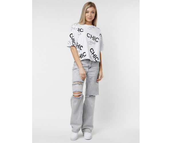 Топ футболка женская белого цвета 00001Bl