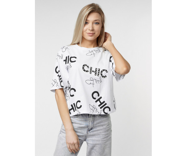 Топ футболка женская белого цвета 00001Bl