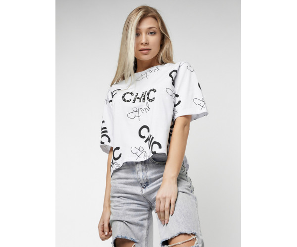 Топ футболка женская белого цвета 00001Bl