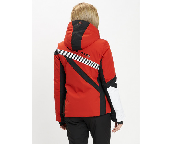 Горнолыжная куртка женская красного цвета 77031Kr